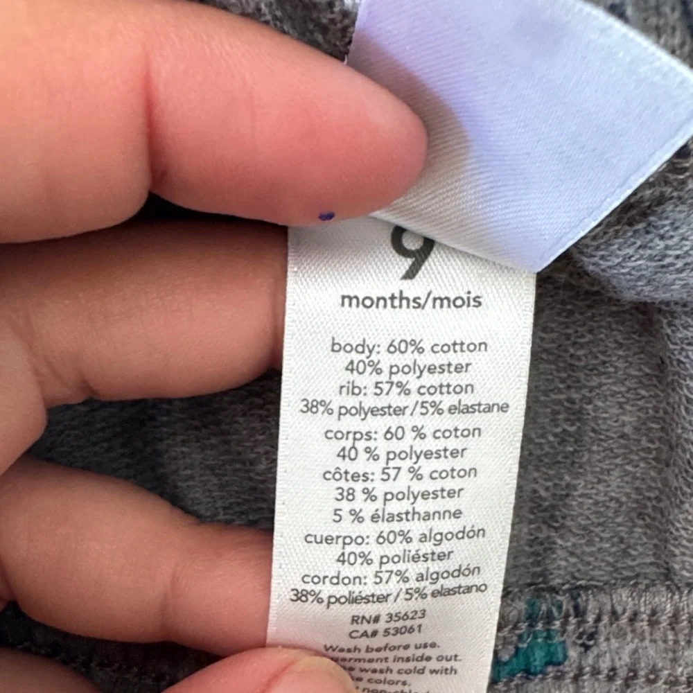 Carter's infant Black, Camo, Gray Construction Joggers Set‎